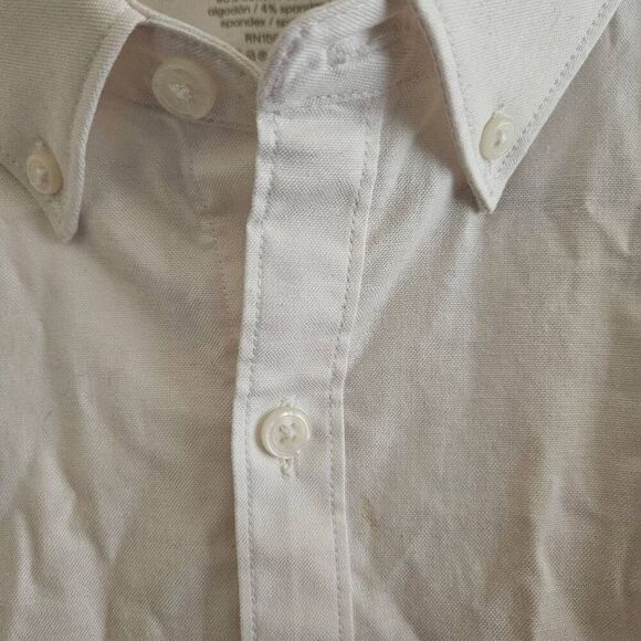NWOT True Classic Long Sleeve Oxford Button Down Shirt - Picture 5 of 9